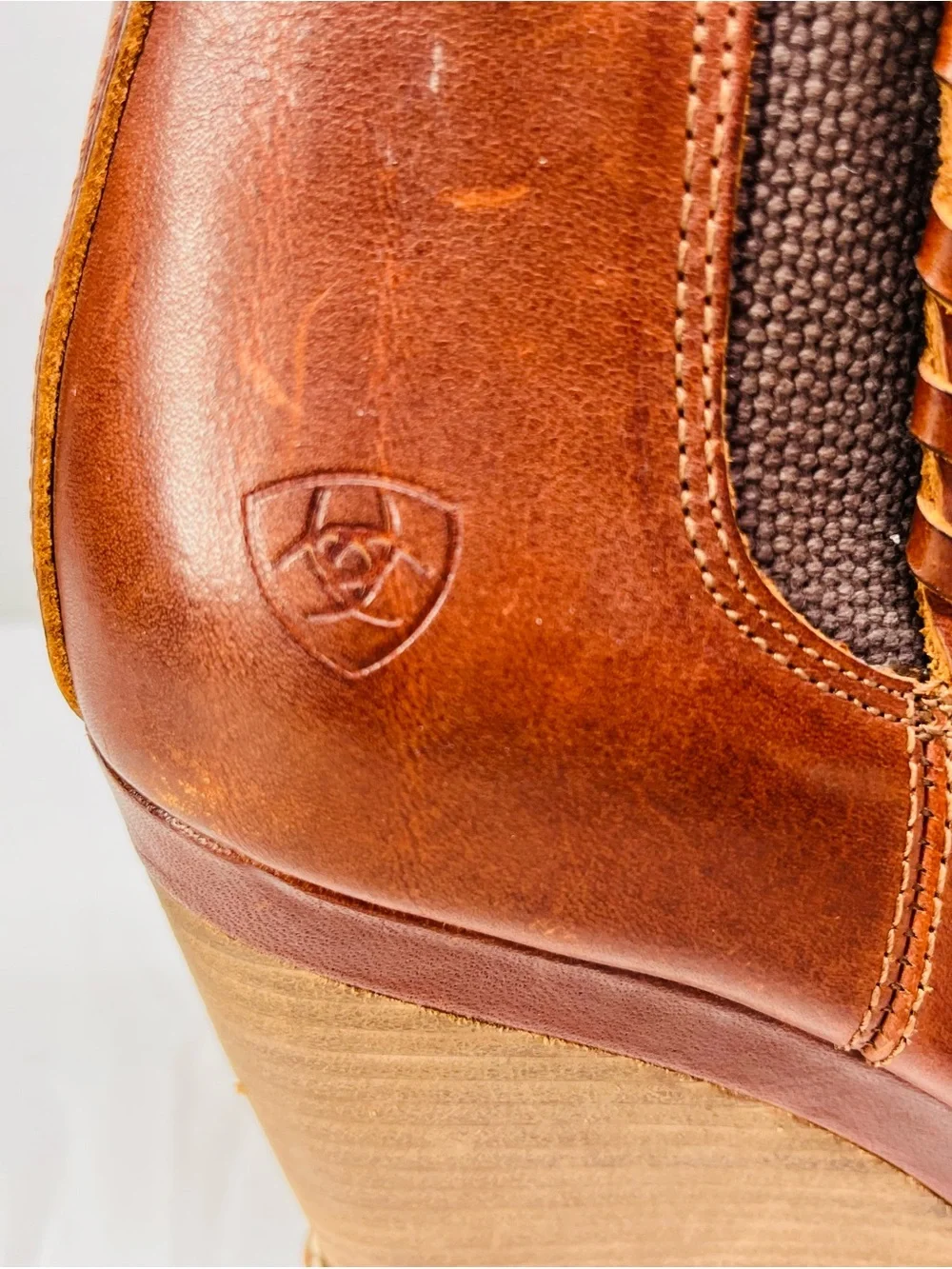 Ariat Belle Wedge Women's Brown Leather Ankle Booties